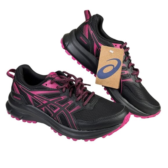 Asics Trail Scout 2 Womens 9 Black Pink Running Sneakers Athletic 1012B039 New - Picture 9 of 12